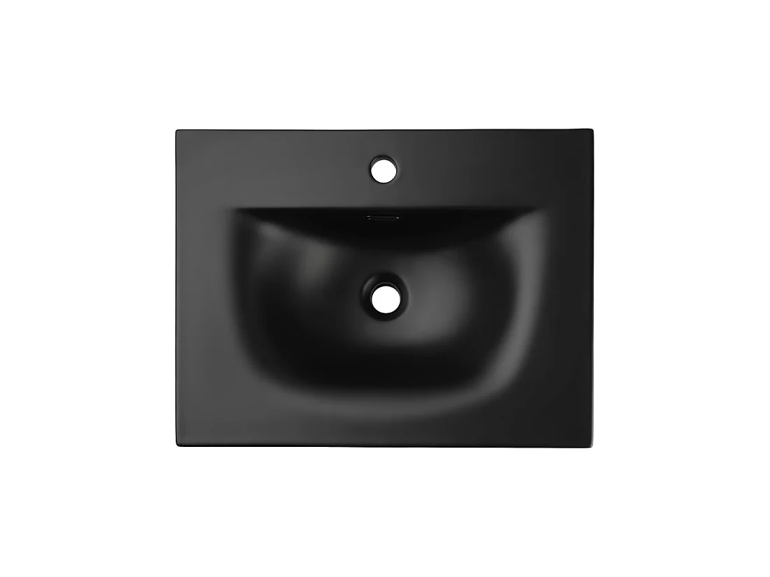 Lavabo de empotrar VELOA 60 cm en cerámica negro mate