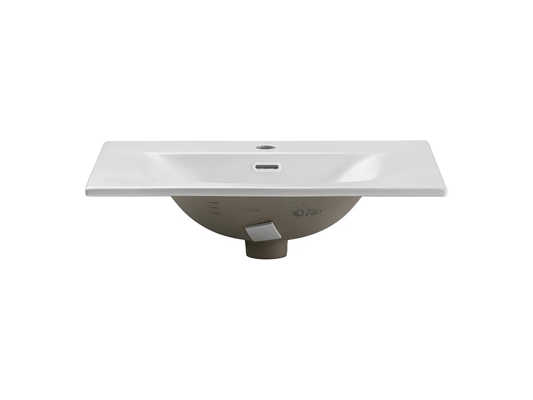 Lavabo para encastrar VELOA 60 cm en cerámica blanca mate