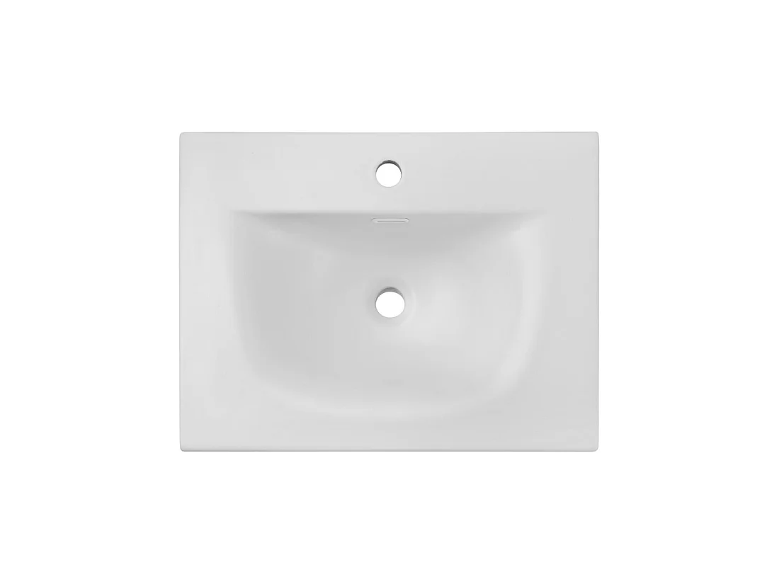 Lavabo para encastrar VELOA 60 cm en cerámica blanca mate