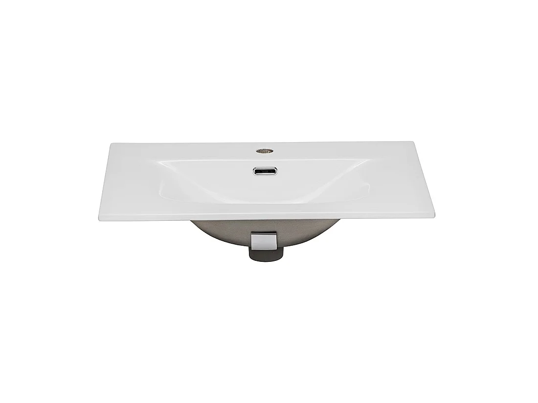 Vasque à encastrer VELOA 60x46 cm en céramique blanche brillante