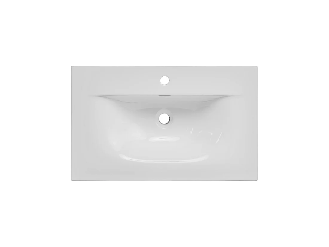 Lavabo da incasso VELOA 90 cm ceramica bianco lucido design moderno