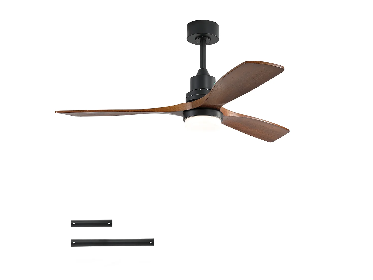 Ventilateur de plafond de 132 cm avec éclairage, 6 vitesses et télécommande - Pour Été/Hiver
