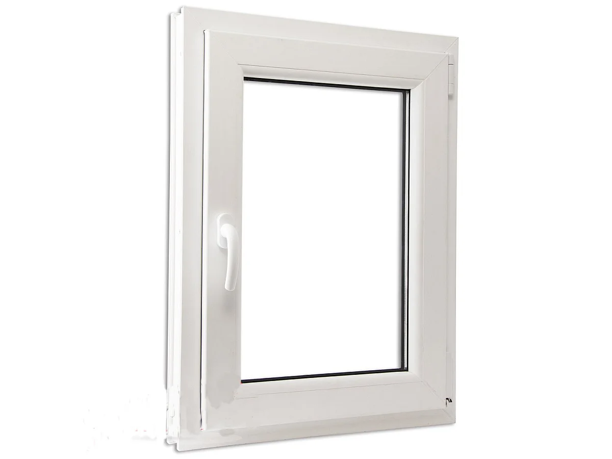 Finestra in PVC 5 camere bianca 70x120 cm maniglia a sinistra