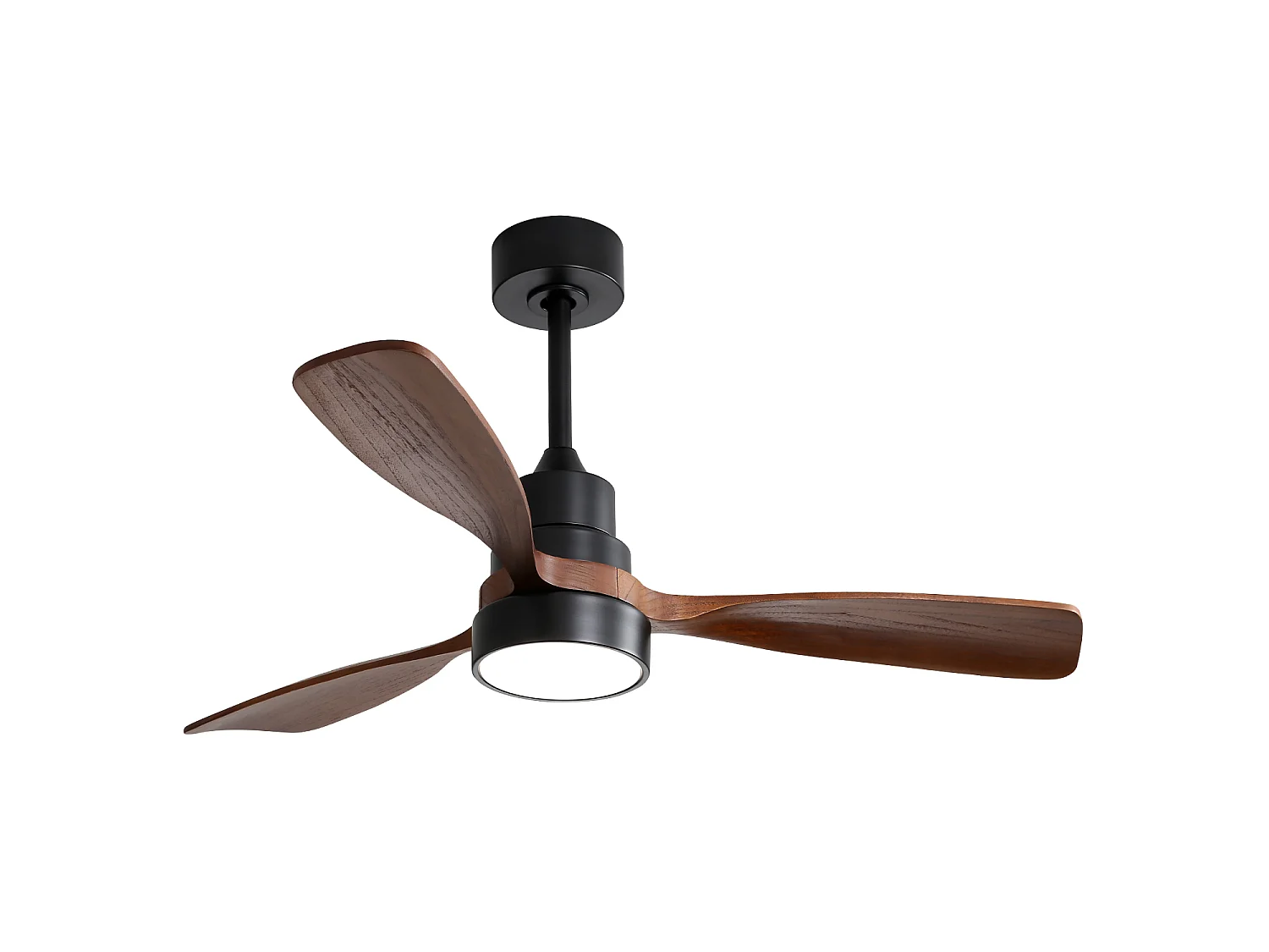 Ventilateur de plafond en bois de 122 cm avec télécommande et fonction de minuterie(1/4/8 h) - Pour Été/Hiver