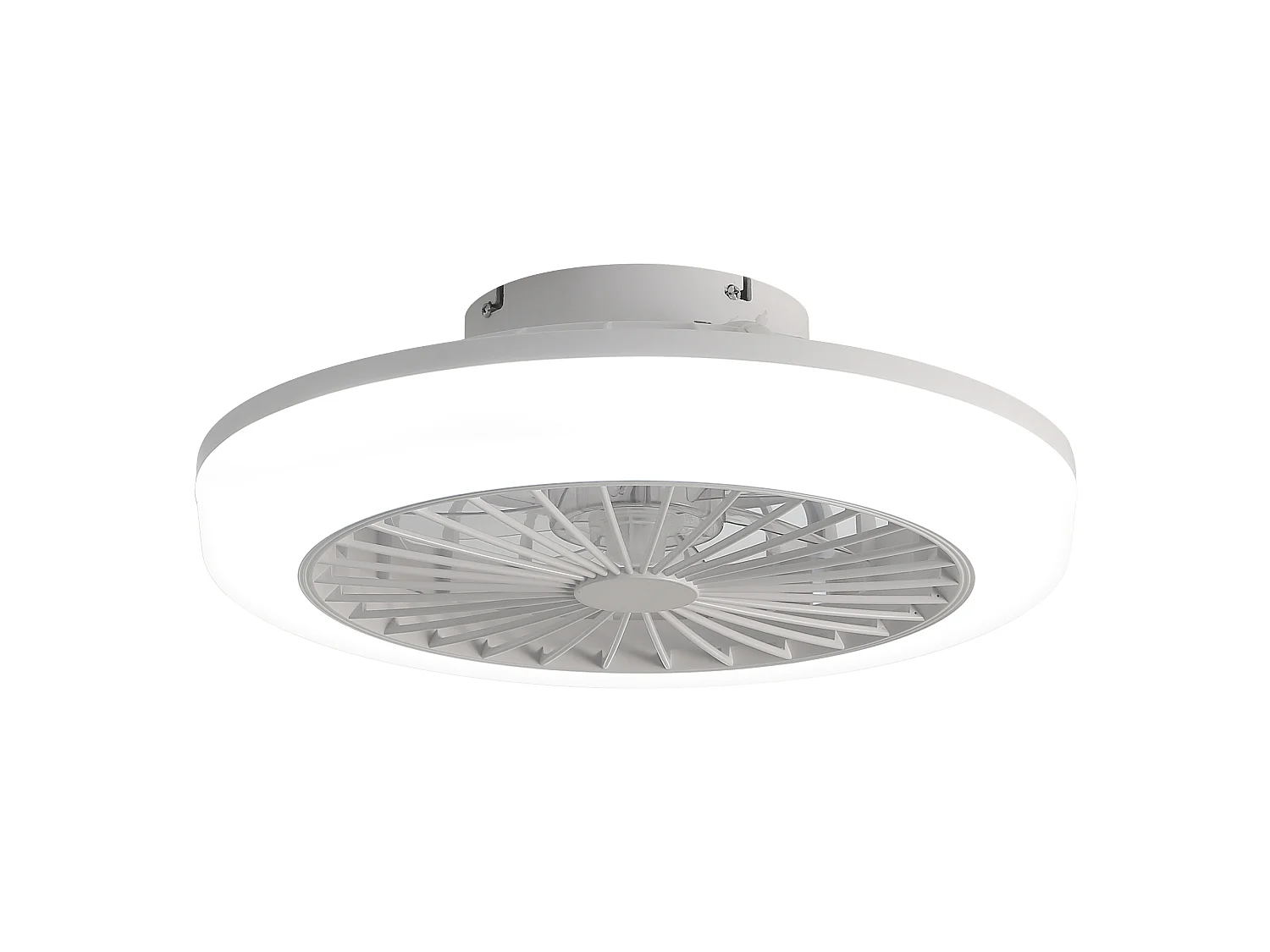 Ventilateur de plafond de 46 cm avec lumière et télécommande – Été/Hiver, pour chambre, cuisine et salon