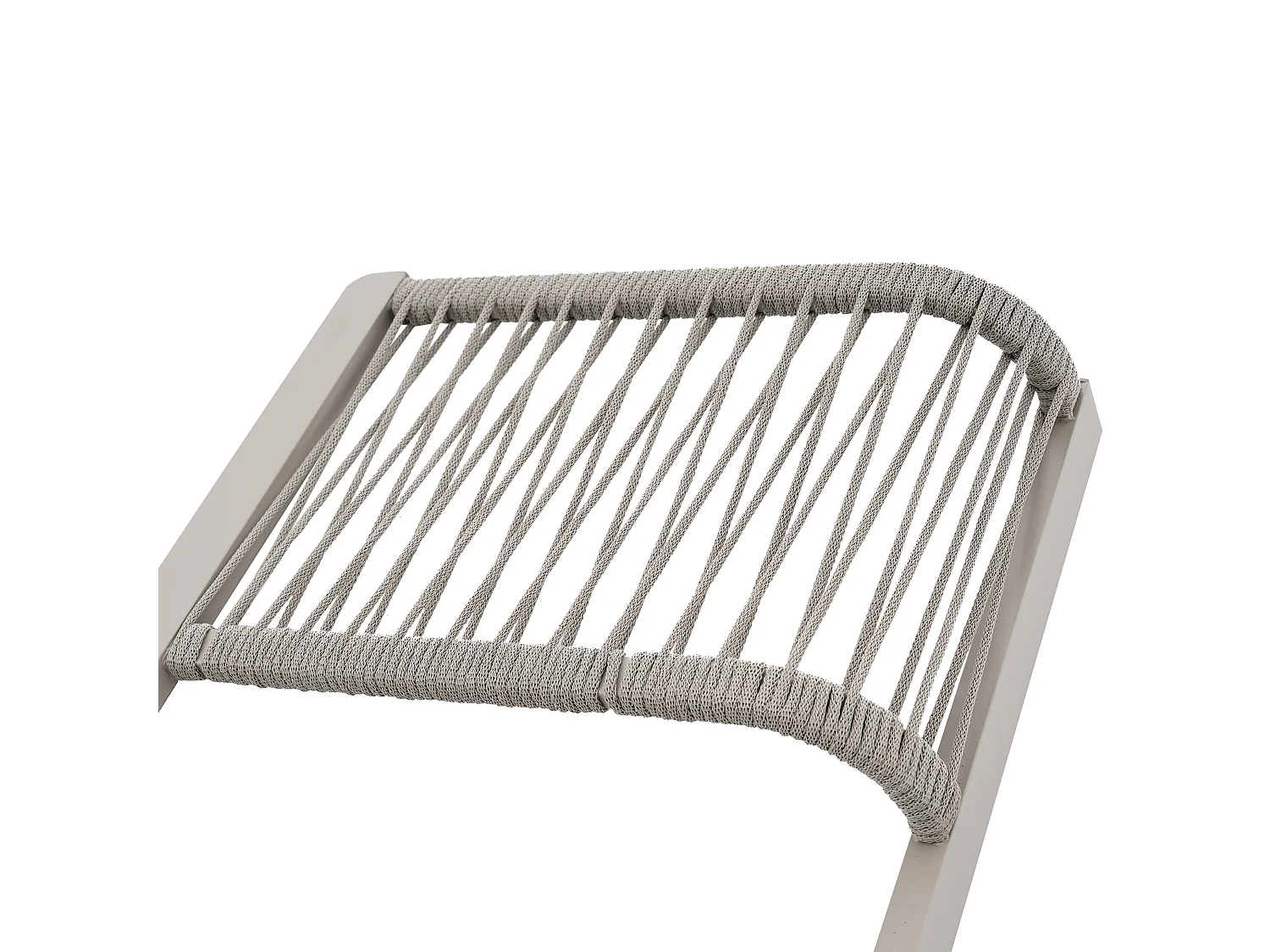 Ensemble de mobilier de jardin 6 personnes en acier: canapé d'angle et table basse - Tissu kaki