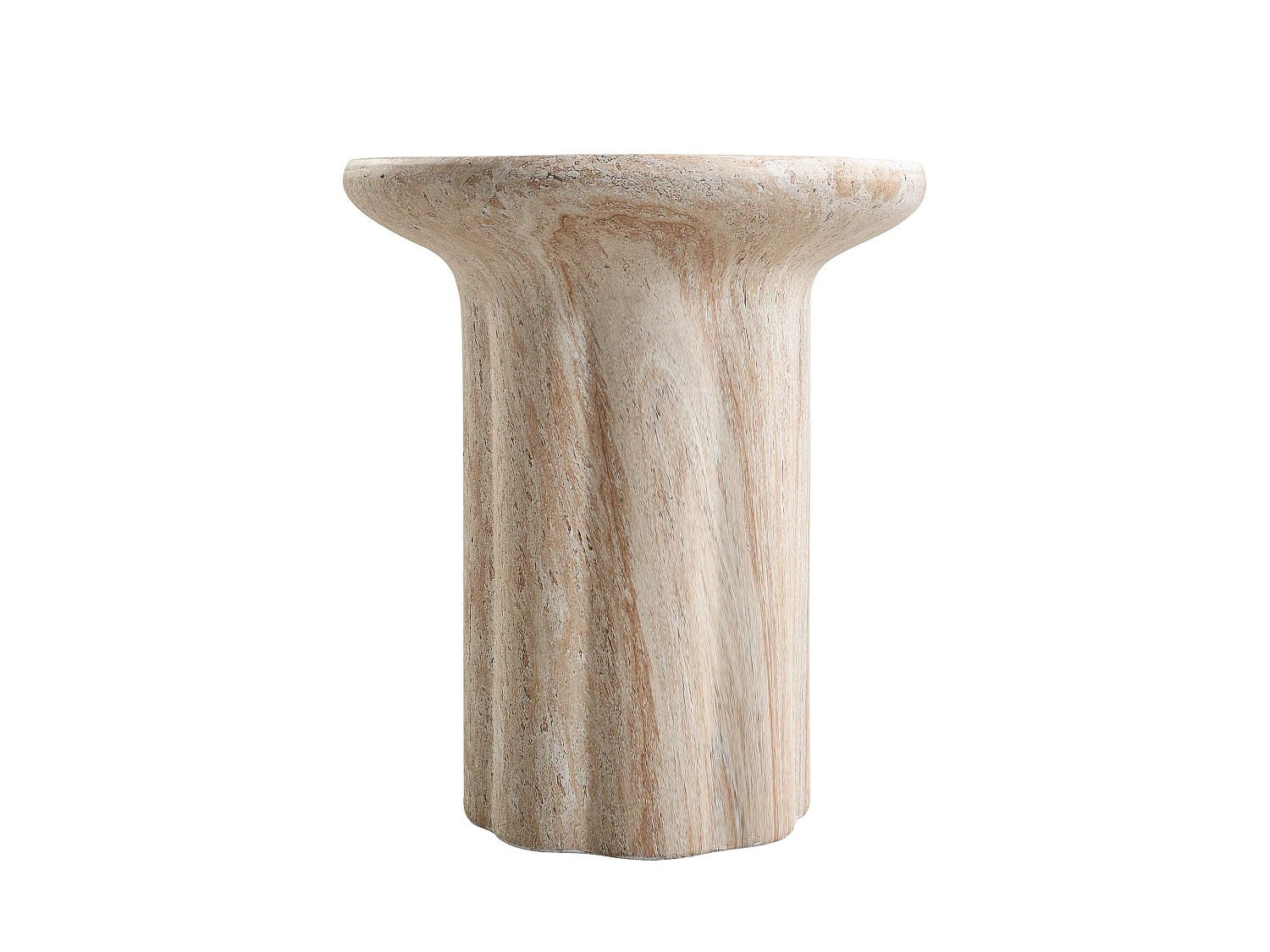 Runt MgO trädgårdssidobord - Beige