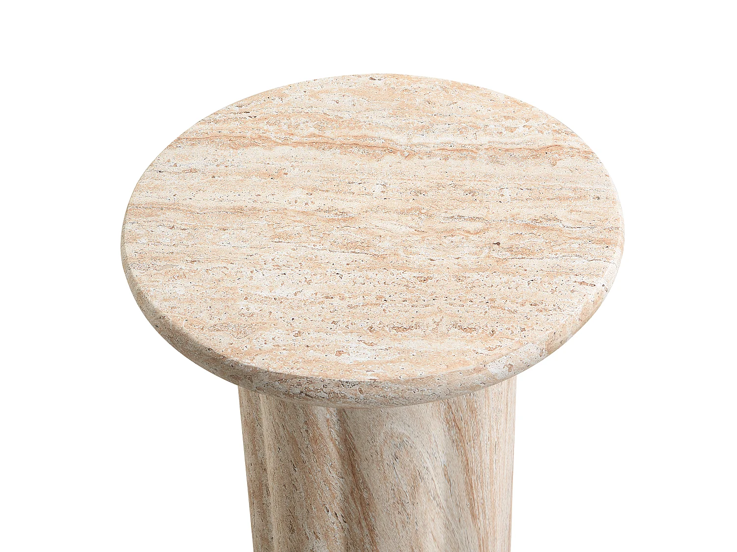 Runt MgO trädgårdssidobord - Beige