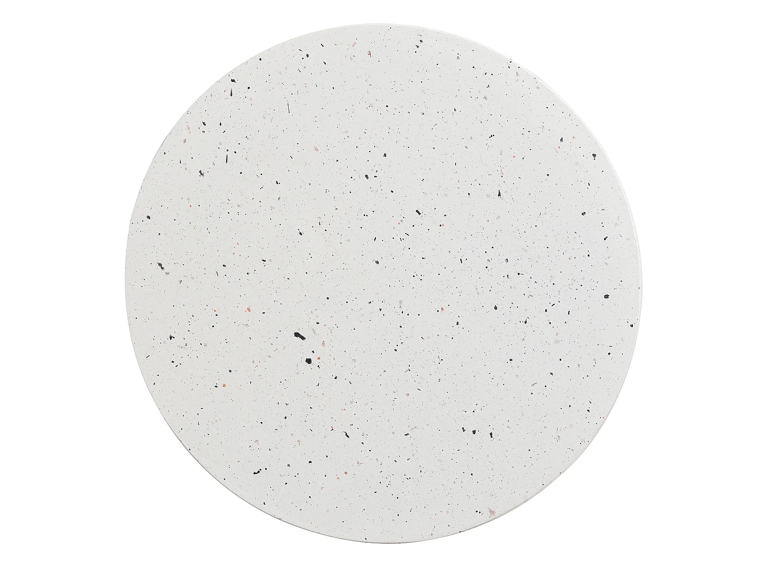 Table d'appoint de jardin en MgO rond - Finition terrazzo blanc