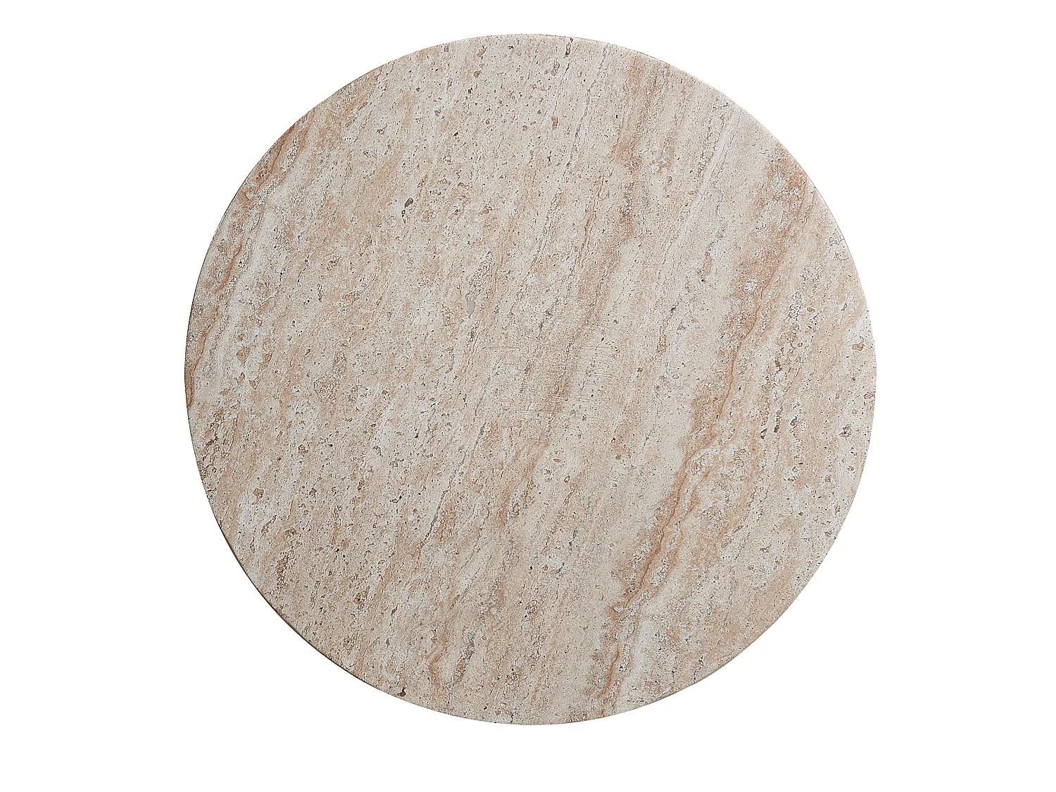 Table d'appoint de jardin en MgO rond 45x45 cm - Beige