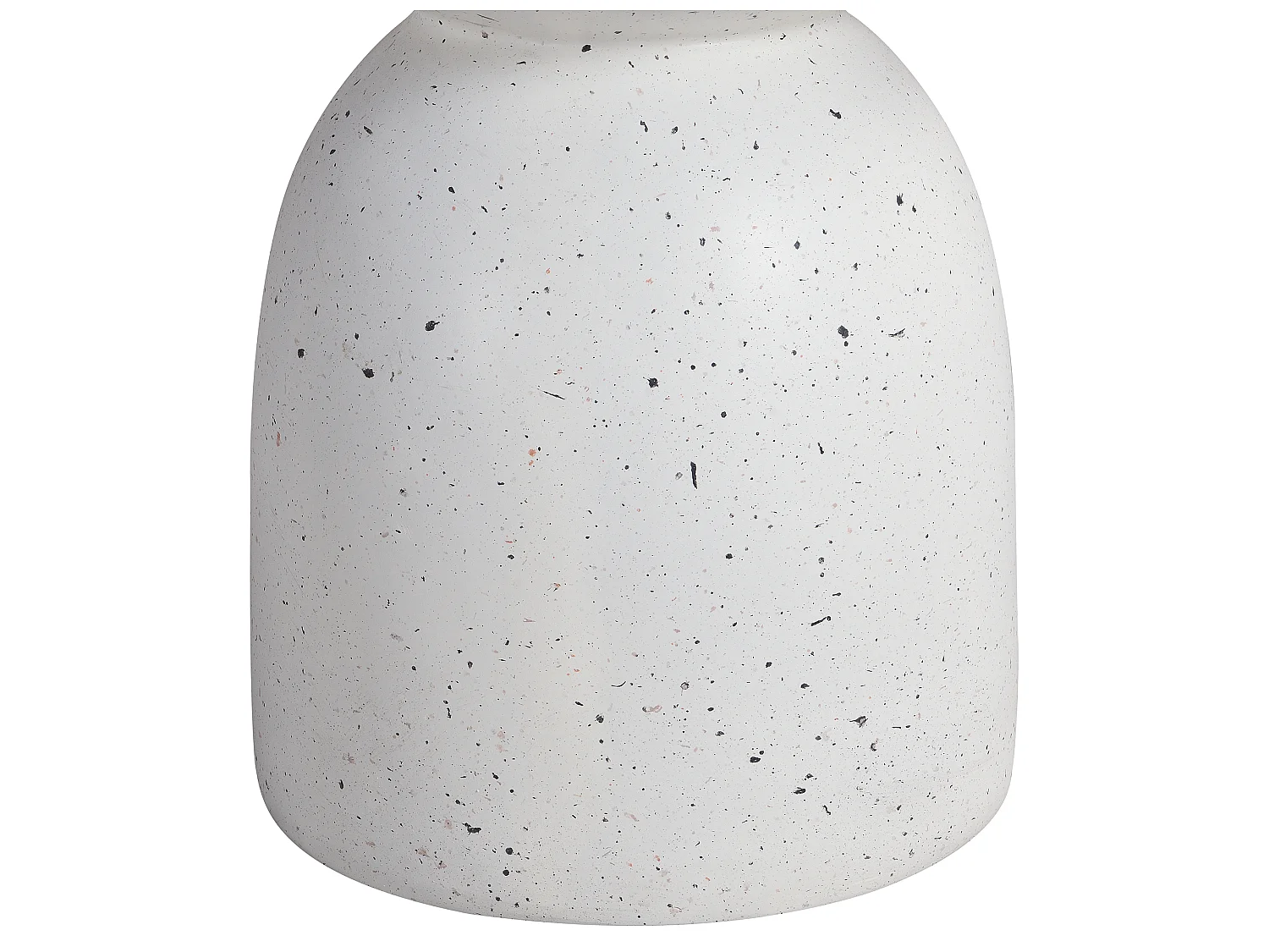 Table d'appoint de jardin en MgO rond 45x45 cm - Finition terrazzo blanc