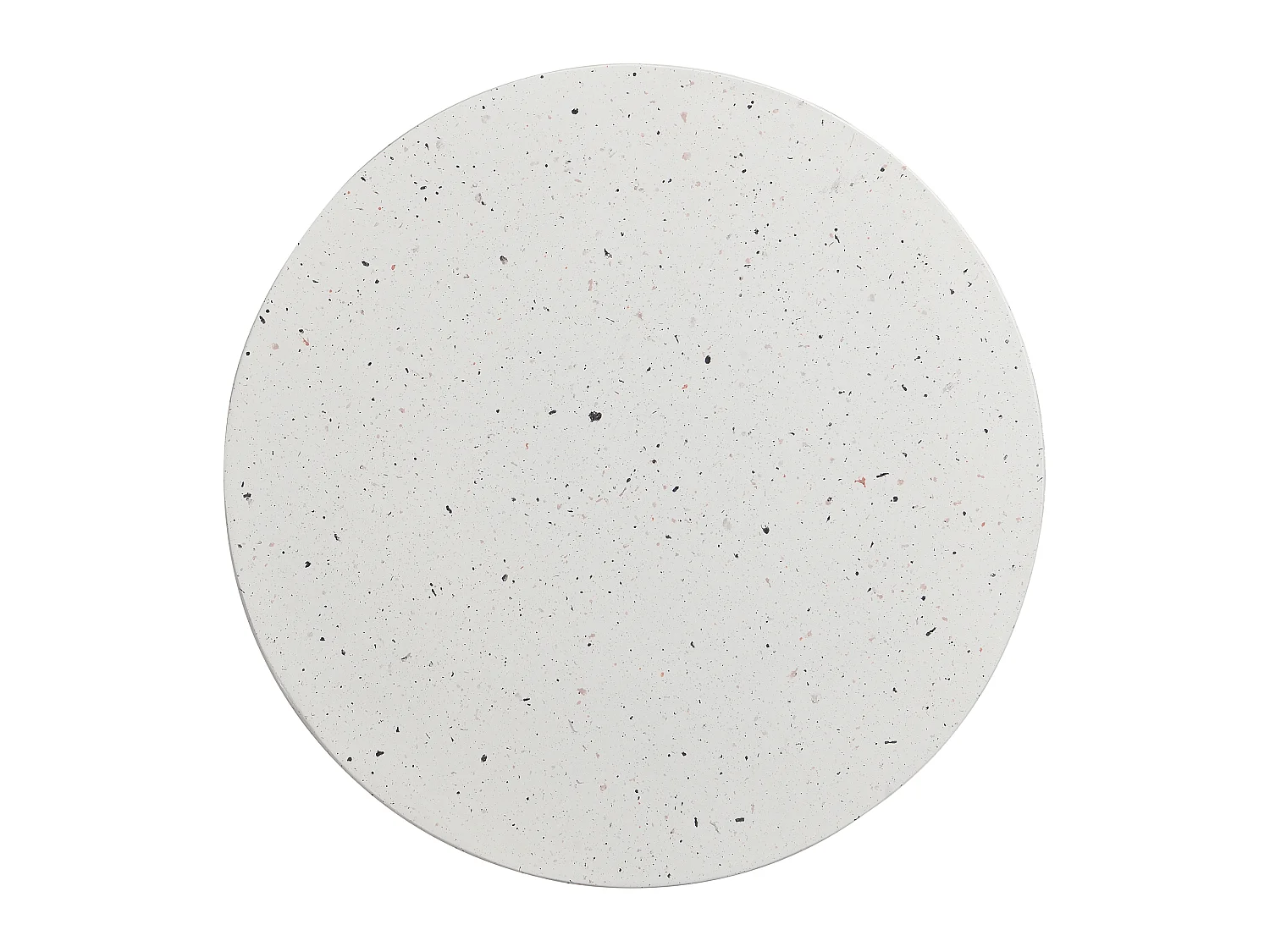Table d'appoint de jardin en MgO rond 45x45 cm - Finition terrazzo blanc