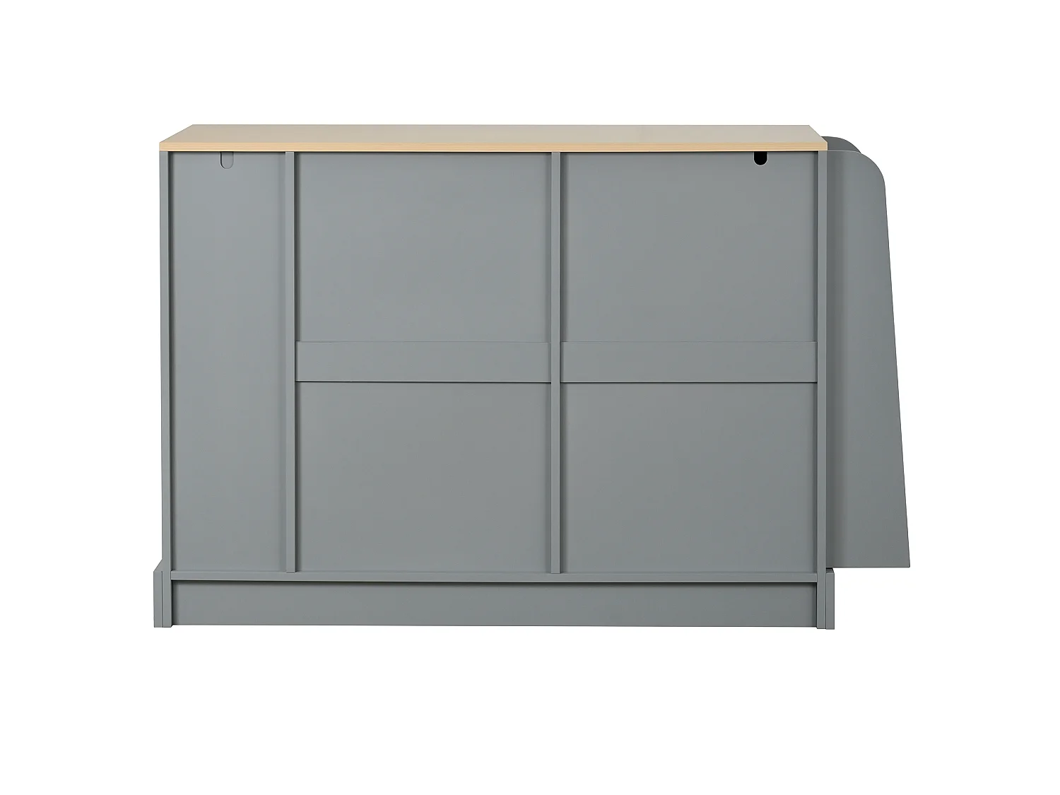 Dressoir met lades, deuren en kruidenrek - Grijs MDF-hout
