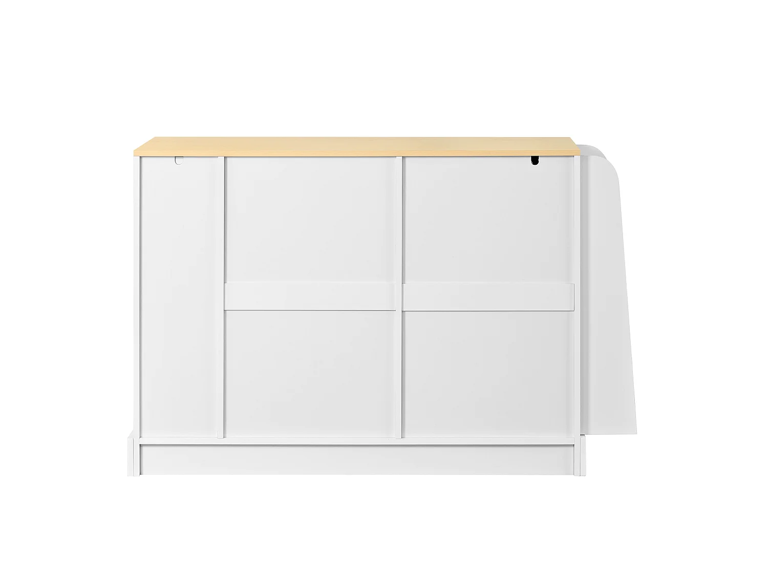 Dressoir met lades, deuren en kruidenrek - Wit MDF-hout