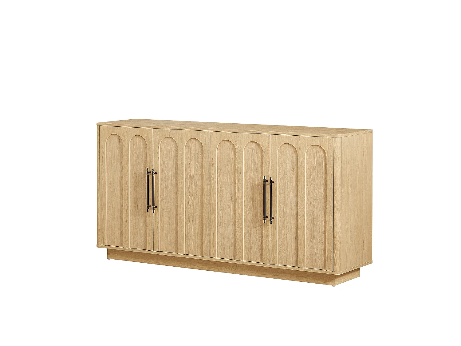 Buffet à 4 portes couleur bois 160 x 40 x 80 cm