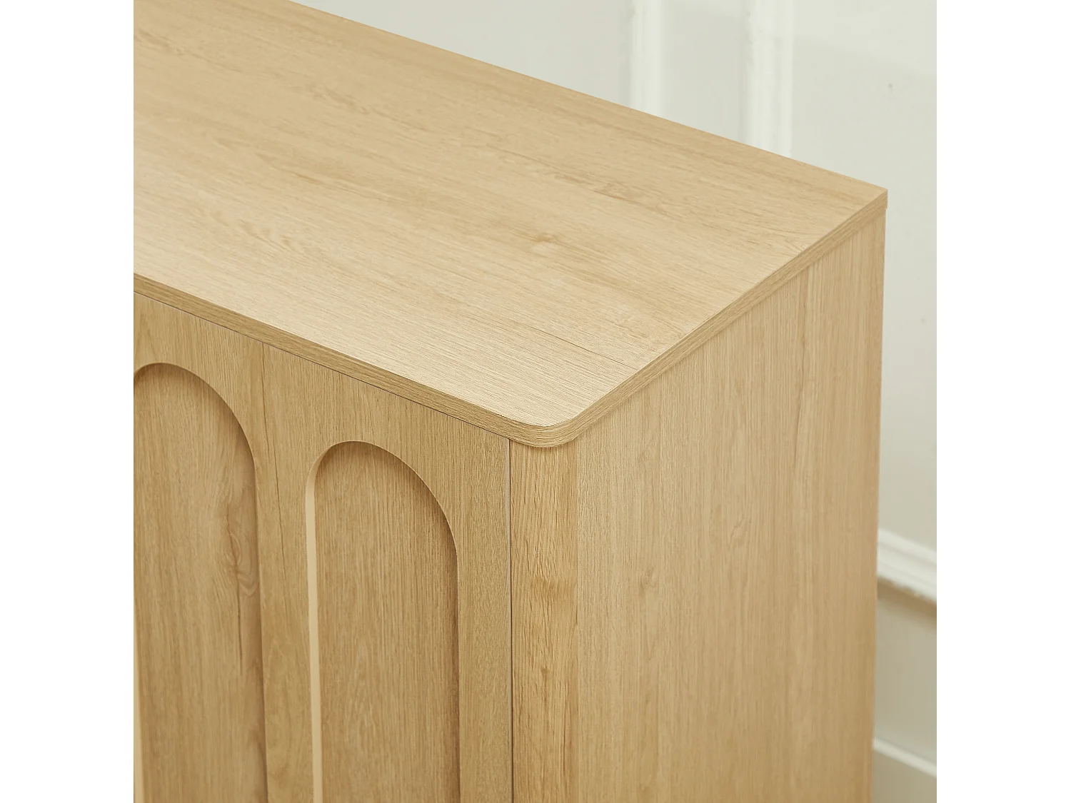 Buffet à 4 portes couleur bois 160 x 40 x 80 cm