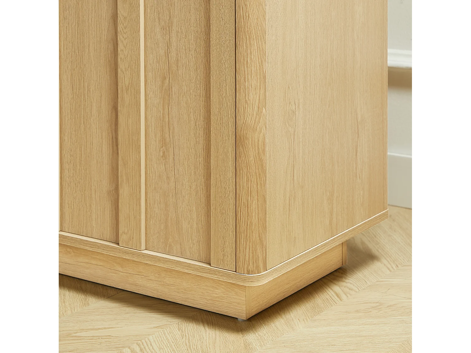 Buffet à 4 portes couleur bois 160 x 40 x 80 cm