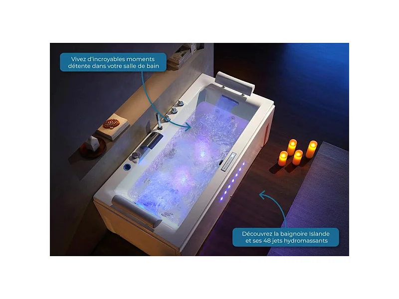 Baignoire balnéo Islande 48 jets Whirlpool