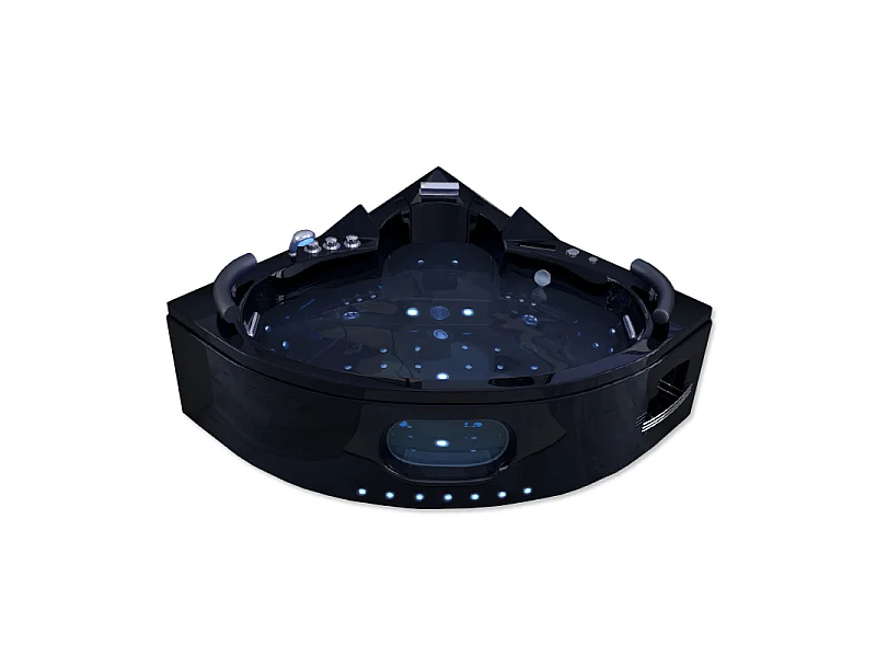 Baignoire balnéo Noire Corleone 48 jets Whirlpool