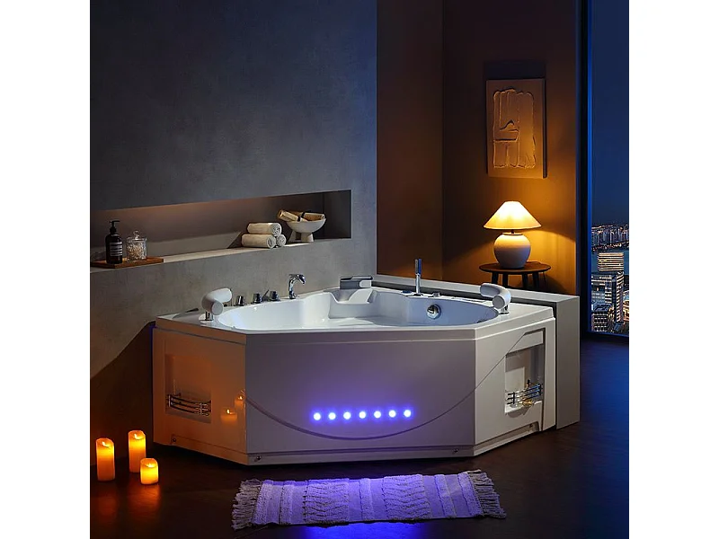 Baignoire balnéo Dubaï 47 jets + massage cervicales Whirlpool