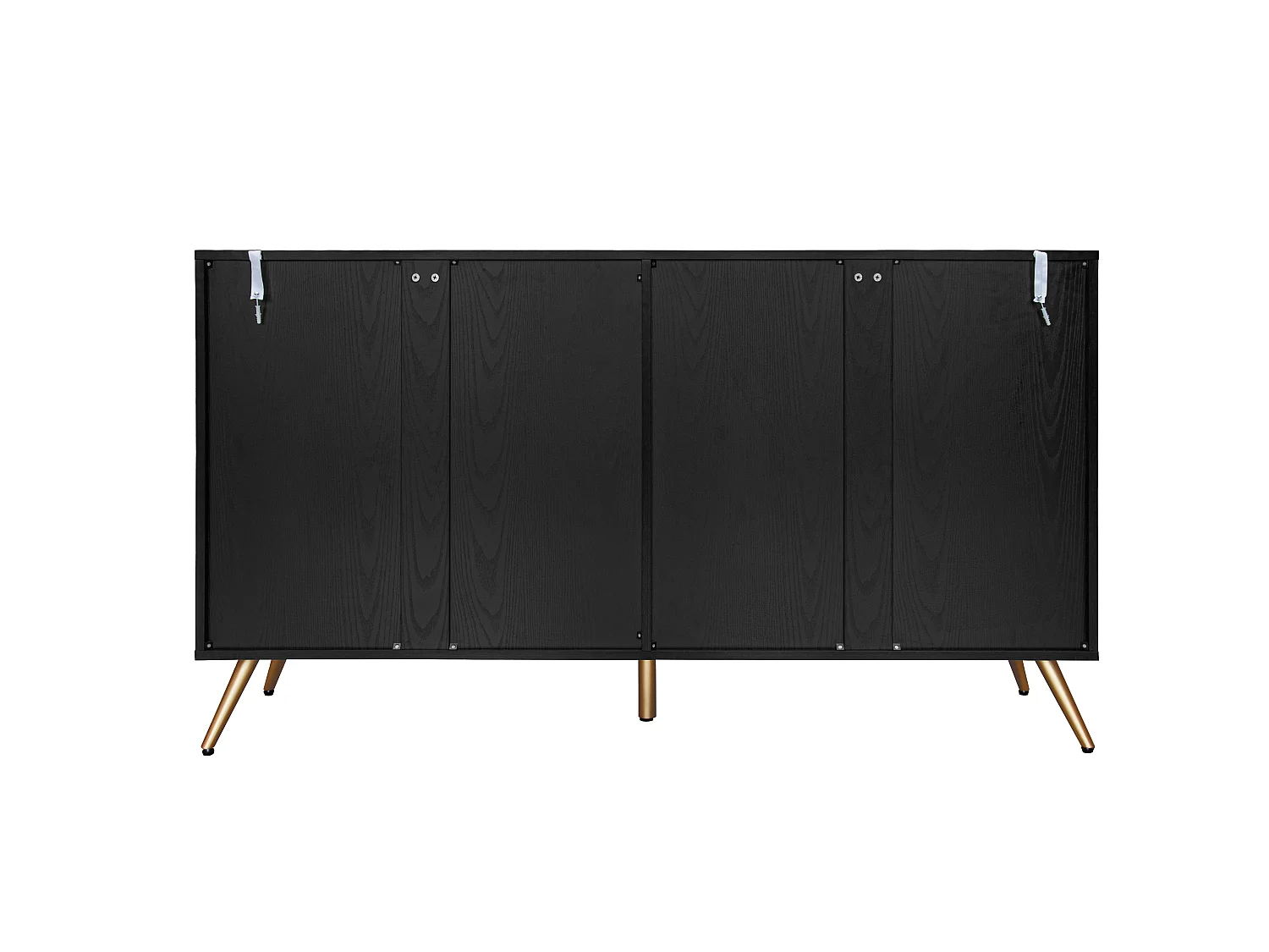 Dressoir met 4 deuren en verstelbare planken - Zwart 150 x 37 x 83,5 cm