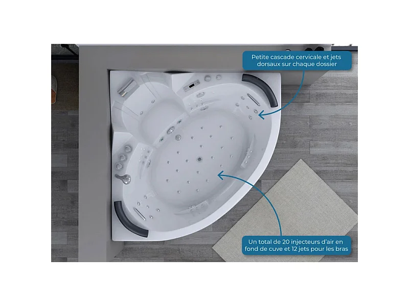 Baignoire balnéo Corleone 48 jets Whirlpool