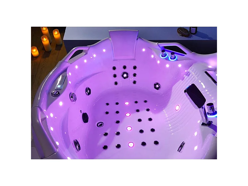 Baignoire balnéo angle Love story 42 jets