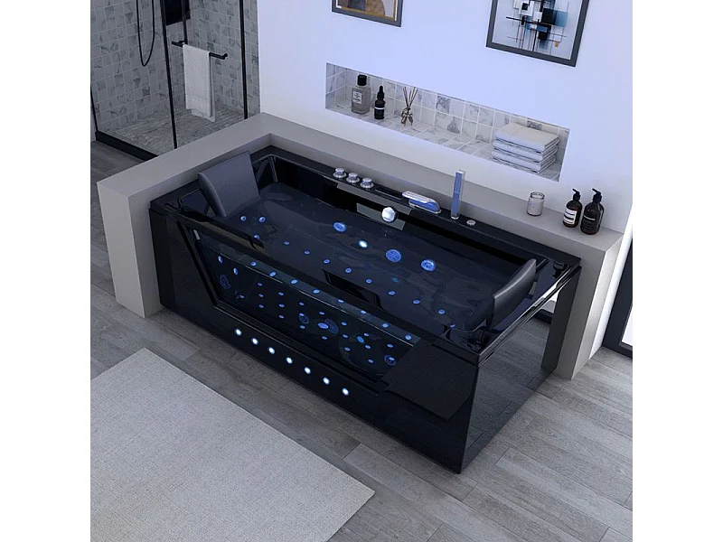 Baignoire balnéo Palamos Black 32 jets Whirlpool