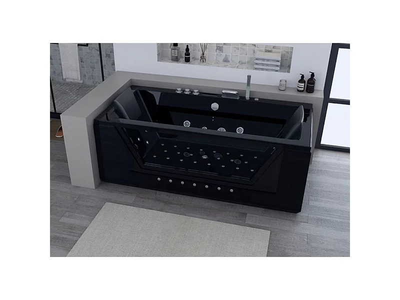 Baignoire balnéo Palamos Black 32 jets Whirlpool