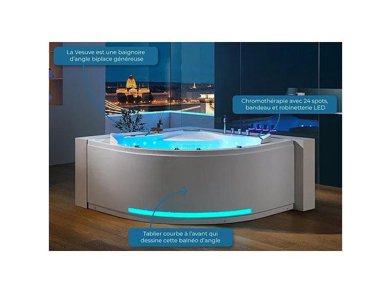 Baignoire balnéo Vesuve 81 jets Whirlpool