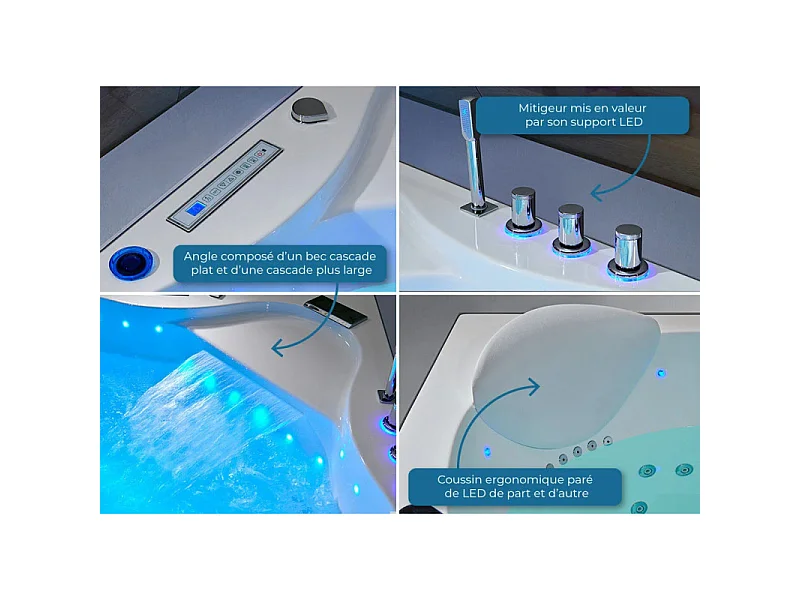 Baignoire balnéo Vesuve 81 jets Whirlpool