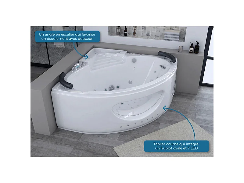 Baignoire balnéo Lisbonne 34 jets Whirlpool