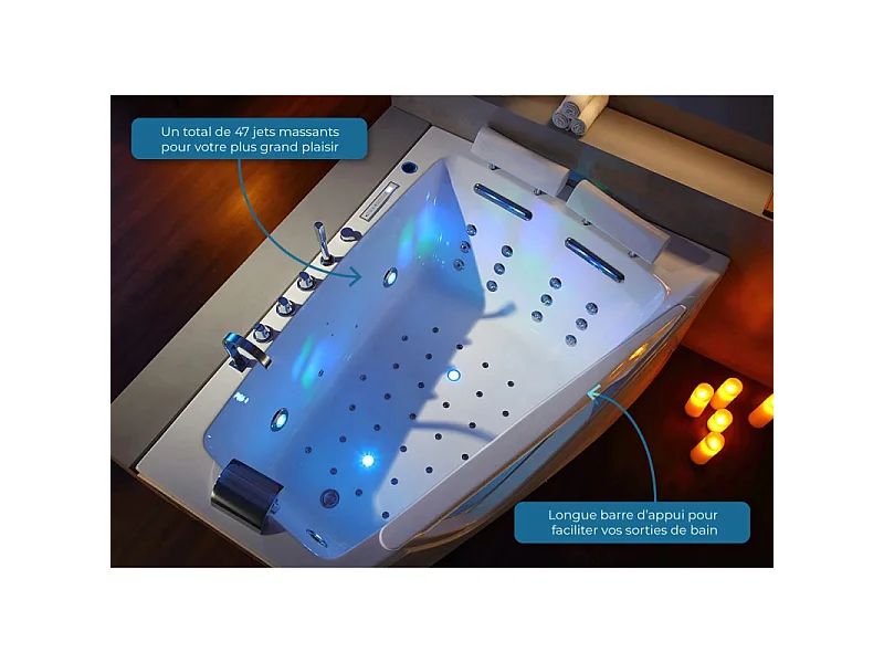 Baignoire balnéo G-Neptune 47 jets Whirlpool