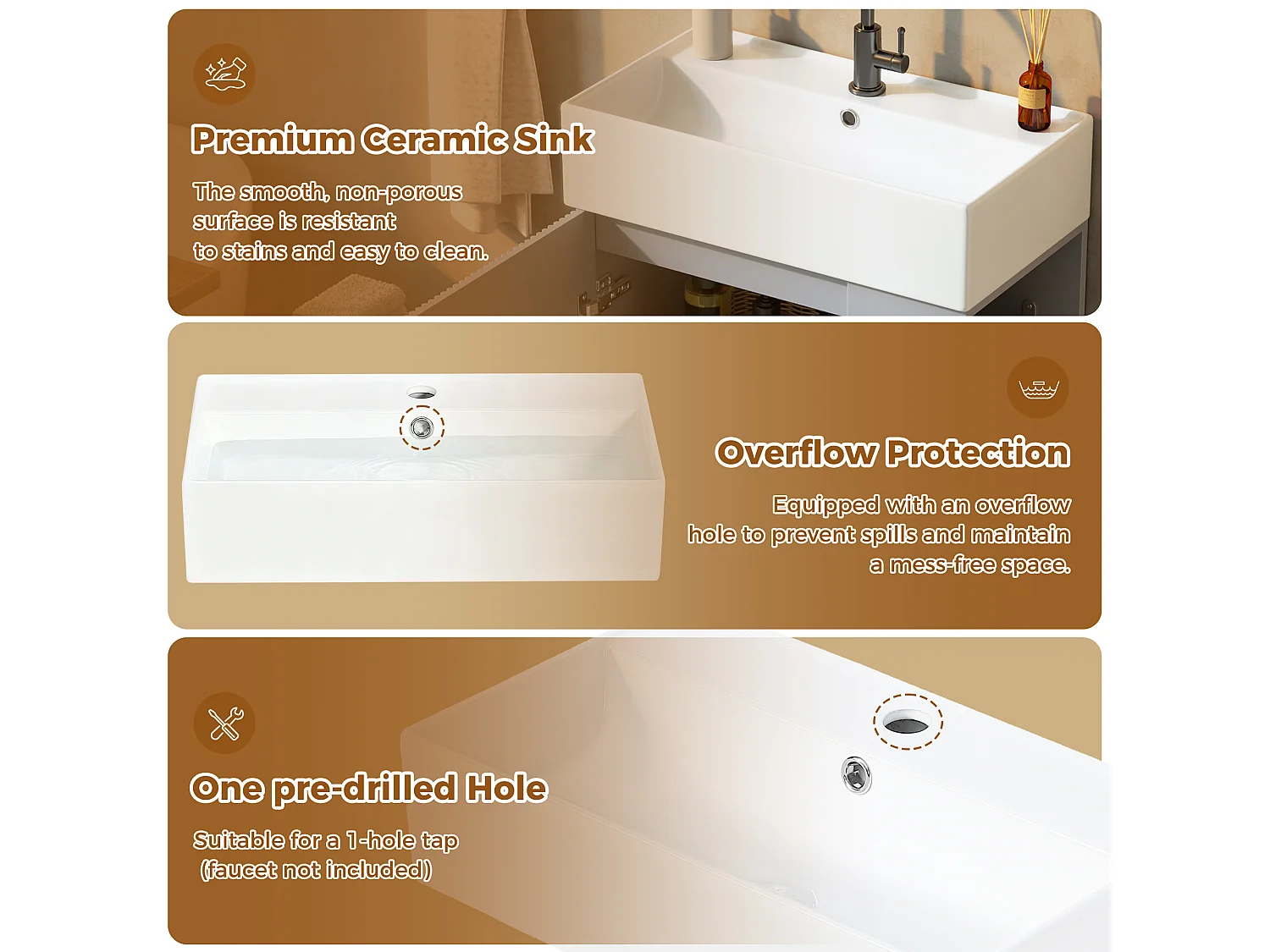 Meuble Vasque Salle de Bains 55cm sur Pied avec Vasque Céramique, Meuble Sous-Vasque à Porte Striée Ondulée - Gris(Sans Robinet)