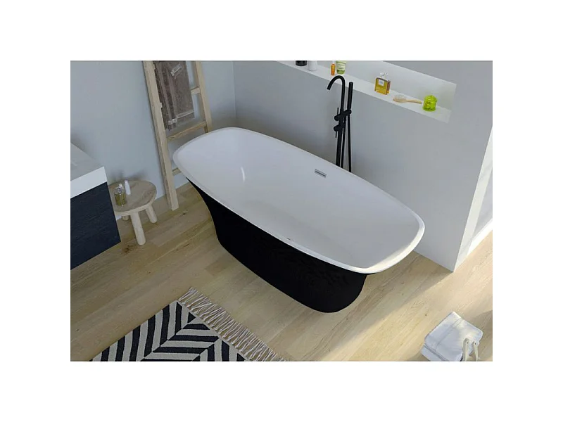 Baignoire îlot Lizarra Black - 170x80x58 cm