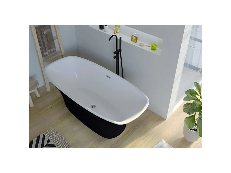 Baignoire îlot Lizarra Black - 170x80x58 cm