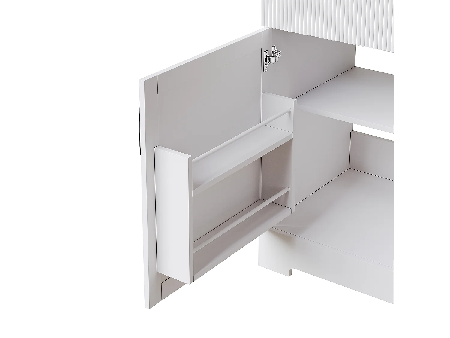 Meuble de salle de bain sur pieds avec vasque , 2 tiroirs et 1 porte - Blanc 81.5x47x85.5 cm