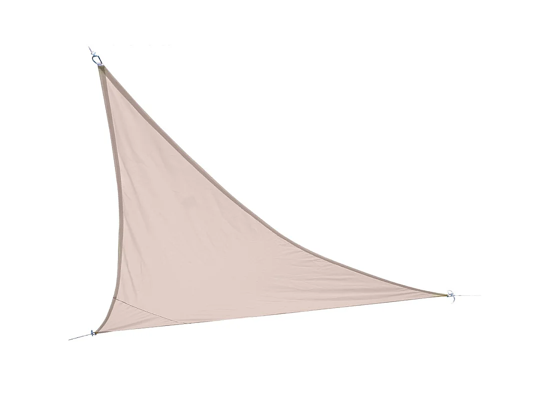 Driehoekig beige schaduwdoek - Afmetingen 360x360x360 cm in polyester 160g/m²