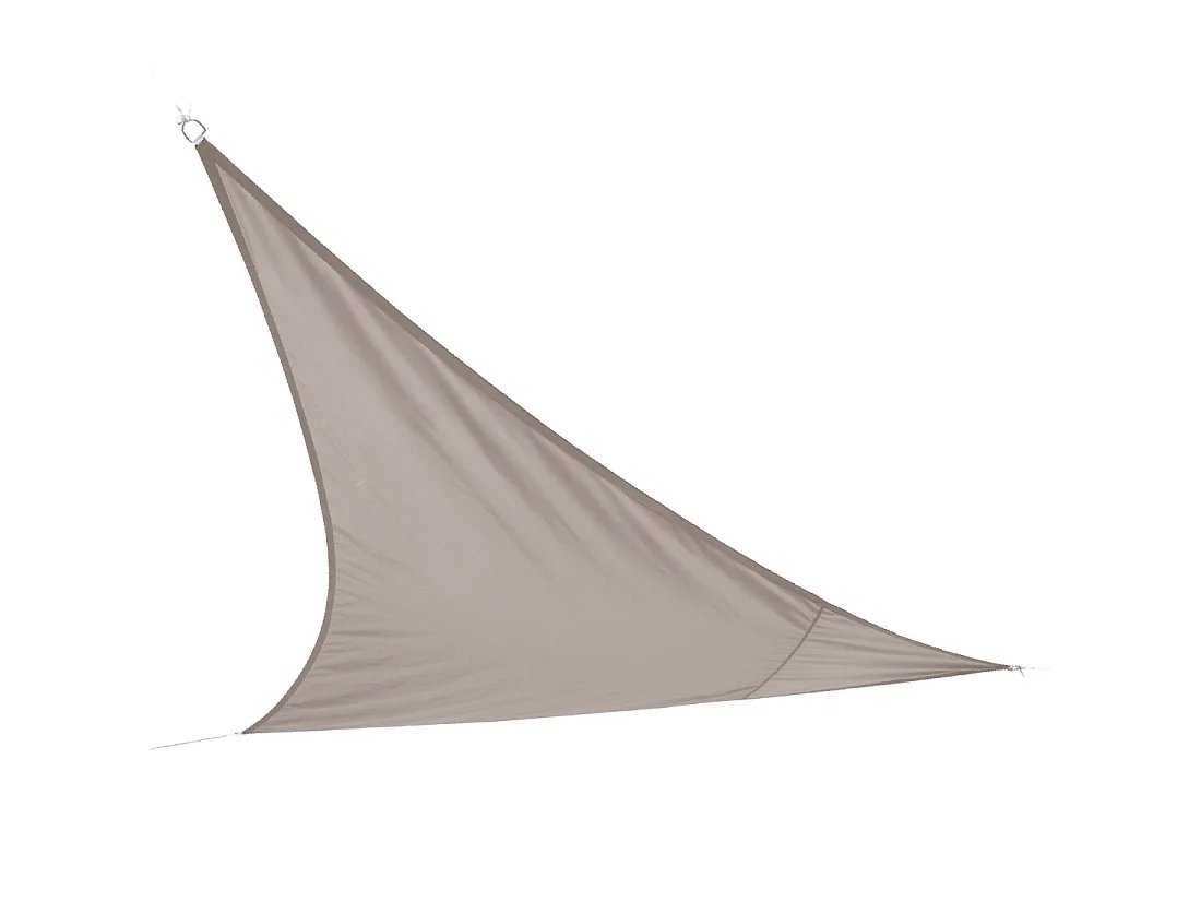 Driehoekig schaduwdoek taupe - Afmetingen 360x360x360 cm in polyester 160g/m²