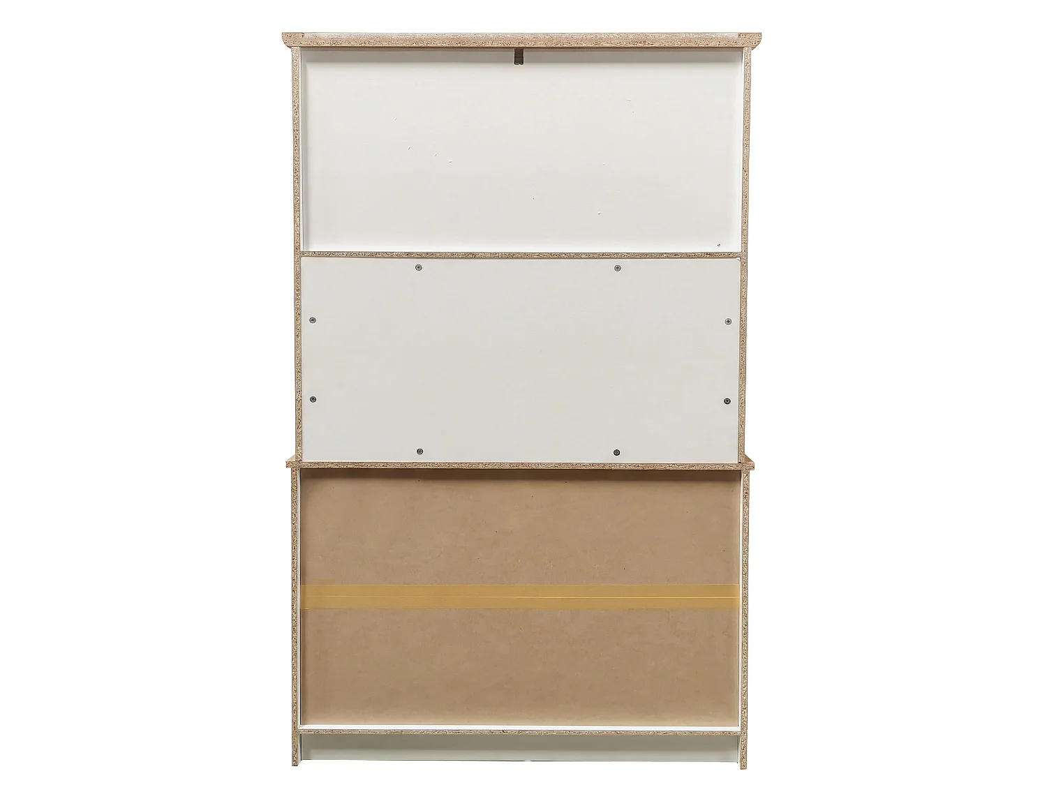 Buffet de cuisine avec 2 tiroirs, 4 portes et porte-crochets – Blanc et bois 106 × 39 × 176,5 cm