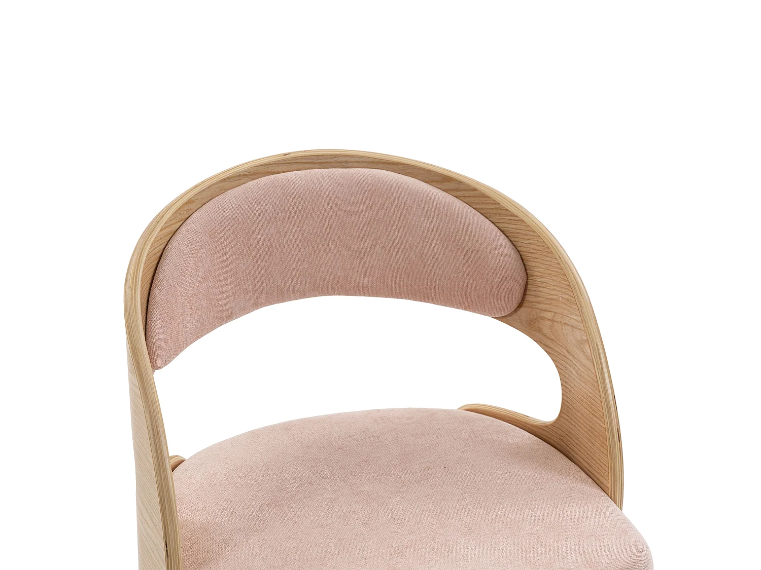 Set van 2 draaibare stoelen van licht hout - Roze linnen zitkussens