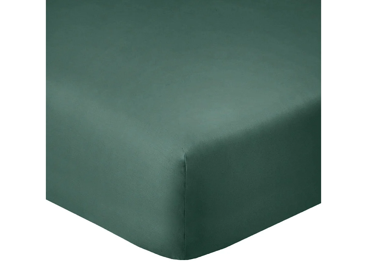 Drap housse 90x190 bonnet 35cm 100% coton canard - VITALIA
