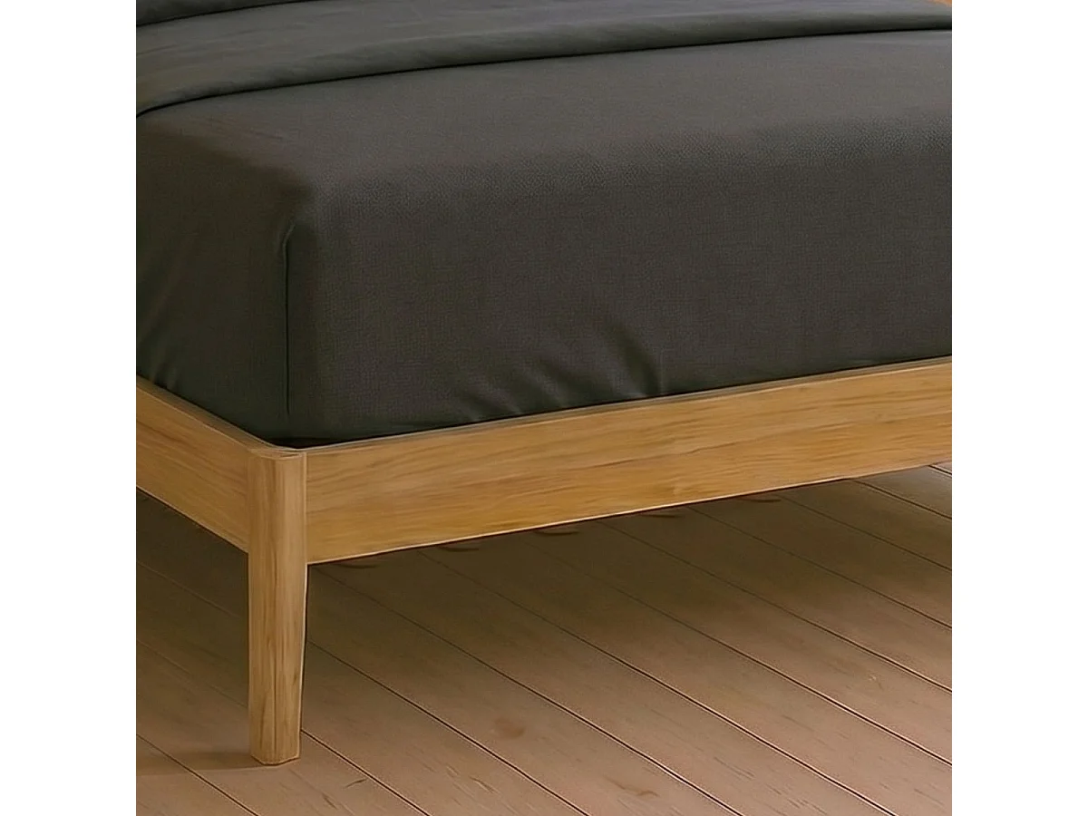 Drap housse 140x190 bonnet 35cm 100% coton gris foncé - VITALIA