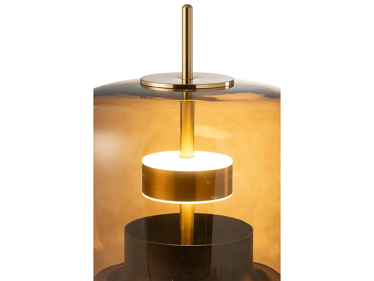 Lampe à Poser en Verre à LED "Omar" 58cm Marron