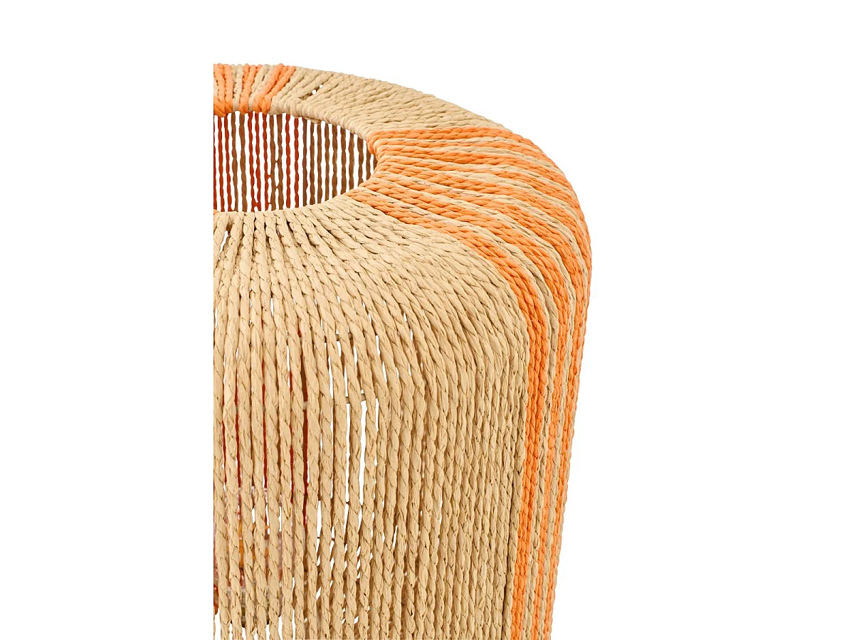 Lampe à Poser Corde "Chase" 39cm Orange & Naturel
