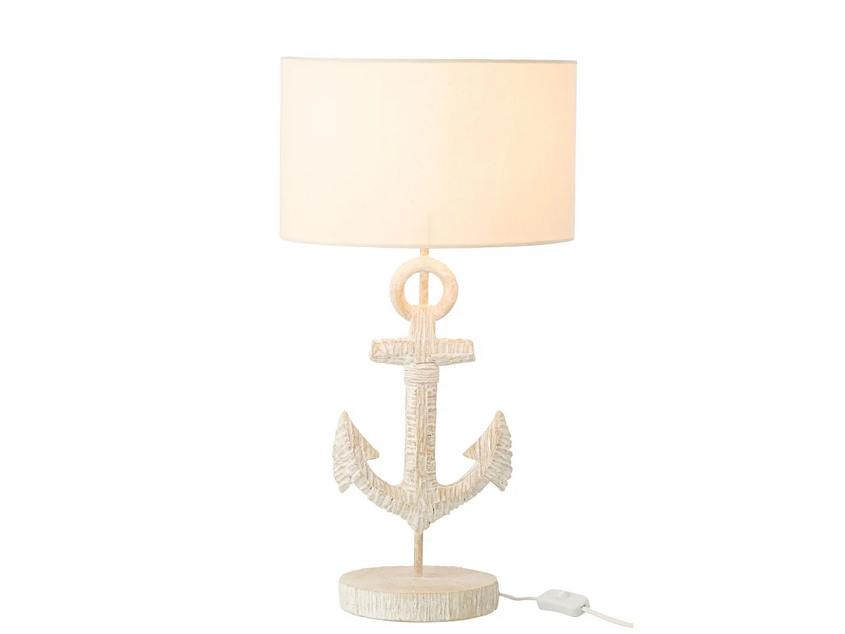 Lampe à Poser en Résine "Arche" 58cm Blanc