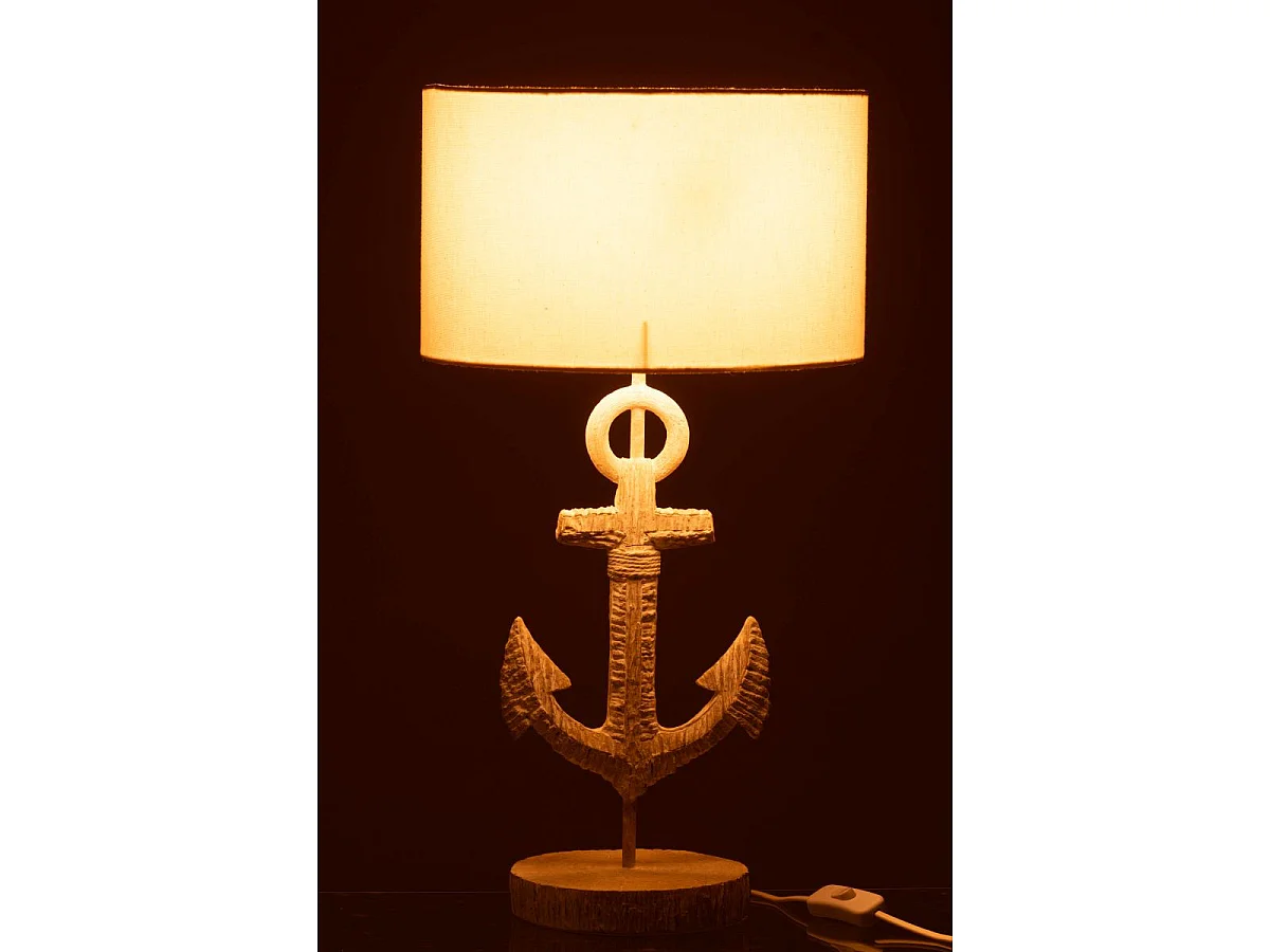 Lampe à Poser en Résine "Arche" 58cm Blanc