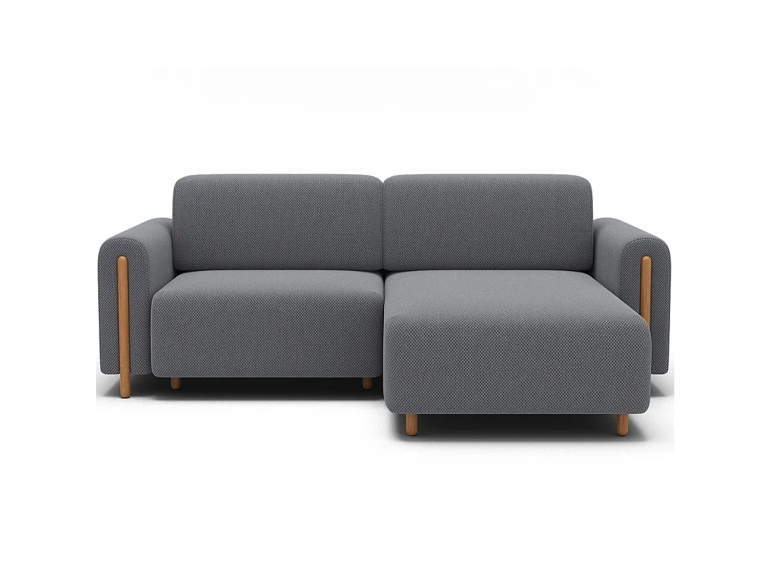 Canapé d'angle convertible ARVESSA gris foncé nid d'abeille – Angle droit