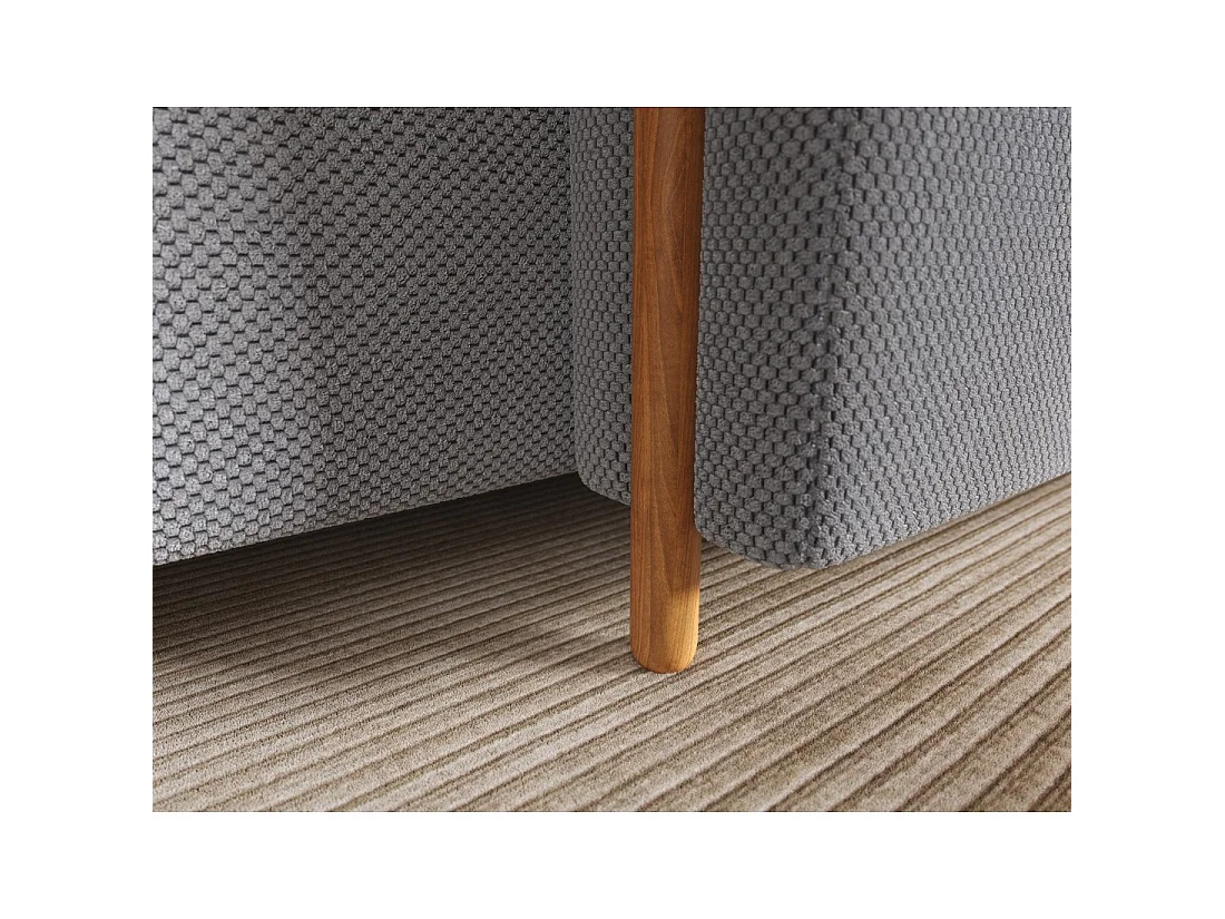 Canapé d'angle convertible ARVESSA gris foncé nid d'abeille – Angle droit