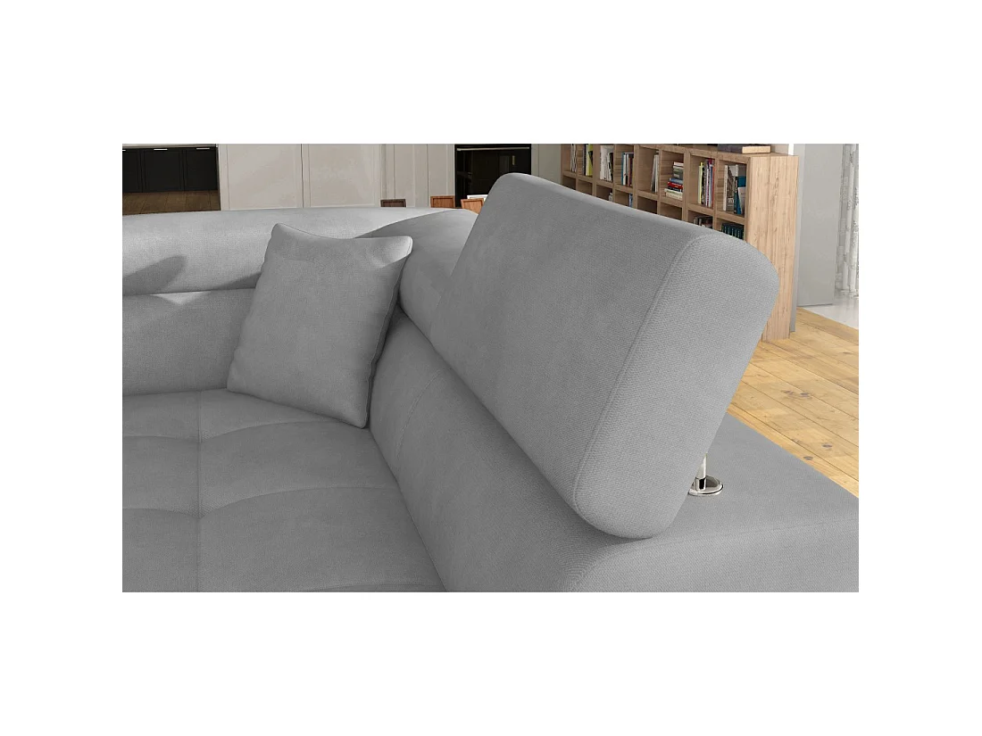 Canapé d'angle convertible MENTON vert canard velours – Angle gauche avec coffre